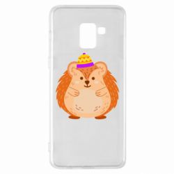 Чехол для Samsung A8+ 2018 Little hedgehog in a hat - PrintSalon
