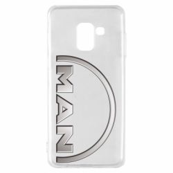 Чехол для Samsung A8 2018 Man metallic logo - PrintSalon