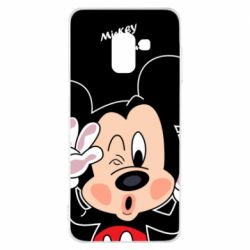 Чехол для Samsung A8 2018 Mickey Kiss - PrintSalon