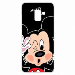 Чехол для Samsung A8+ 2018 Mickey Kiss - PrintSalon