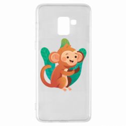Чехол для Samsung A8+ 2018 Monkey. Fuck You - PrintSalon