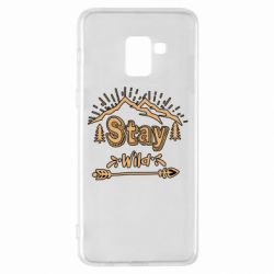 Чехол для Samsung A8+ 2018 Mountains - Stay Wild - PrintSalon