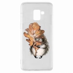 Чехол для Samsung A8+ 2018 Осенний ежик