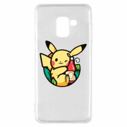 Чехол для Samsung A8 2018 Pikachu with ketchup - PrintSalon