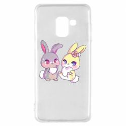 Чехол для Samsung A8 2018 Rabbits In Love - PrintSalon