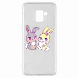 Чехол для Samsung A8+ 2018 Rabbits In Love - PrintSalon