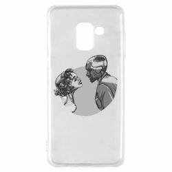 Чехол для Samsung A8 2018 Retro Wanda and Vision - PrintSalon