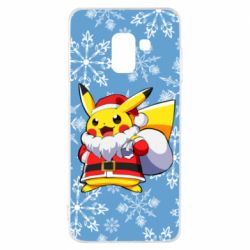Чохол для Samsung A8 2018 Santa Claus Pikachu - PrintSalon