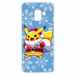 Чохол для Samsung A8+ 2018 Santa Claus Pikachu - PrintSalon
