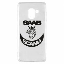 Чехол для Samsung A8 2018 Scania SAAB logo - PrintSalon