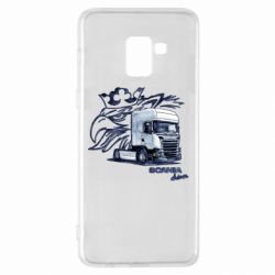 Чехол для Samsung A8+ 2018 Scania watercolor art - PrintSalon