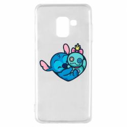 Чехол для Samsung A8 2018 Стич с куклой - PrintSalon