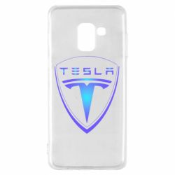 Чехол для Samsung A8 2018 Tesla logo gradient - PrintSalon