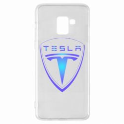 Чехол для Samsung A8+ 2018 Tesla logo gradient - PrintSalon