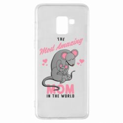 Чехол для Samsung A8+ 2018 The Most amazing mom in the world - PrintSalon