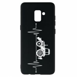 Чехол для Samsung A8+ 2018 Трактор импульс - PrintSalon