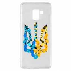 Чохол для Samsung A8+ 2018 Тризуб квіти Україна - PrintSalon