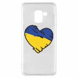 Чехол для Samsung A8 2018 Украина сердце с царапинами - PrintSalon