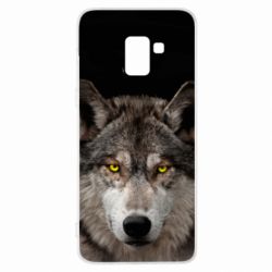 Чохол для Samsung A8+ 2018 Wolf with yellow eyes - PrintSalon