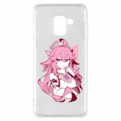 Чехол для Samsung A8 2018 Yae Miko portrait - PrintSalon