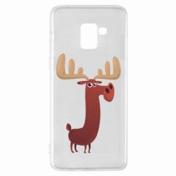Чехол для Samsung A8+ 2018 Забавный олень - PrintSalon