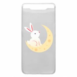 Чехол для Samsung A80 Cute rabbit on the moon - PrintSalon