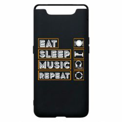 Чехол для Samsung A80 Eat sleep dj repeat. - PrintSalon