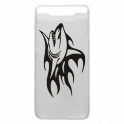 Чехол для Samsung A80 Flaming shark - PrintSalon