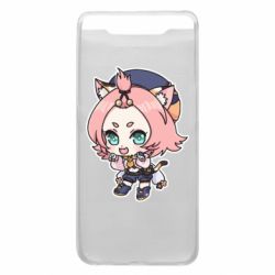 Чехол для Samsung A80 Genshin Impact chibi Diona - PrintSalon