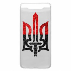 Чехол для Samsung A80 Герб Украины красно-черный - PrintSalon