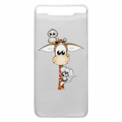 Чехол для Samsung A80 Giraffe Owl and Mouse - PrintSalon