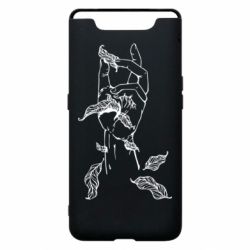 Чехол для Samsung A80 Hand with leafs - PrintSalon