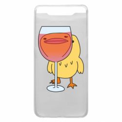 Чехол для Samsung A80 Качка і келих вина - PrintSalon