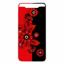 Чохол для Samsung A80 Червоні квіти - PrintSalon