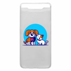 Чохол для Samsung A80 Пасик та котик