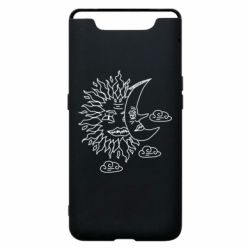 Чехол для Samsung A80 Sun and Moon faces - PrintSalon