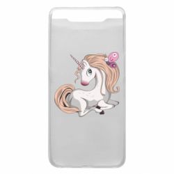 Чехол для Samsung A80 Unicorn with bow tie - PrintSalon