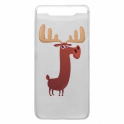 Чехол для Samsung A80 Забавный олень - PrintSalon