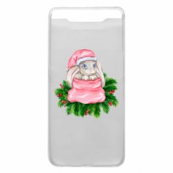 Чехол для Samsung A80 Заяц Новогодний - PrintSalon