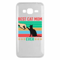 Чехол для Samsung J3 2016 Best cat mom ever - PrintSalon