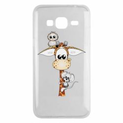Чехол для Samsung J3 2016 Giraffe Owl and Mouse - PrintSalon