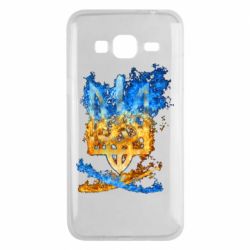 Чехол для Samsung J3 2016 Горящий гербу Украины - PrintSalon