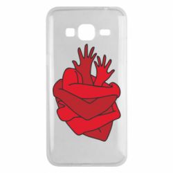 Чехол для Samsung J3 2016 Heart out of hands - PrintSalon