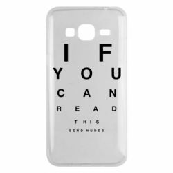 Чехол для Samsung J3 2016 If you can read this send nudes - PrintSalon