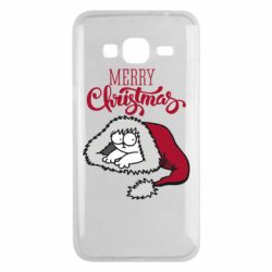 Чехол для Samsung J3 2016 Кот саймона рождество - PrintSalon