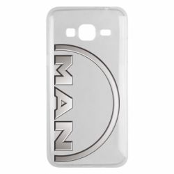Чехол для Samsung J3 2016 Man metallic logo - PrintSalon