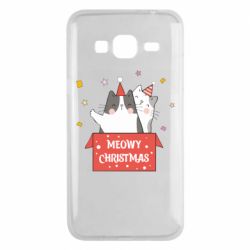 Чехол для Samsung J3 2016 Meowy Christmas ( present box ) - PrintSalon