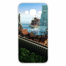 Чехол для Samsung J3 2016 Minecraft beautiful town - PrintSalon