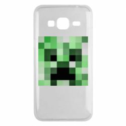 Чехол для Samsung J3 2016 Minecraft minimalist Creeper - PrintSalon