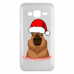 Чехол для Samsung J3 2016 Новогодняя капибара - PrintSalon